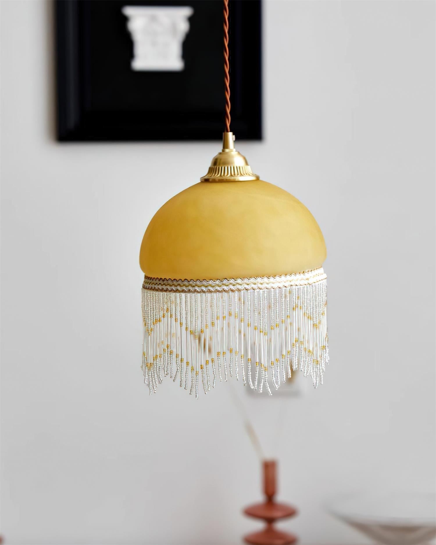 Vili Tassel Pendant Lamp Dome Fringed Beaded
