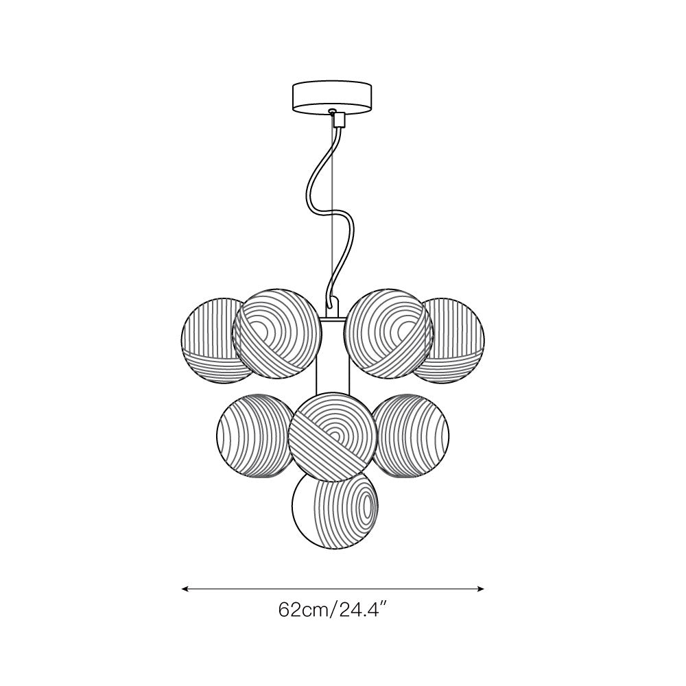 Alnorel 10-light Individual Creativity Glass Chandelier