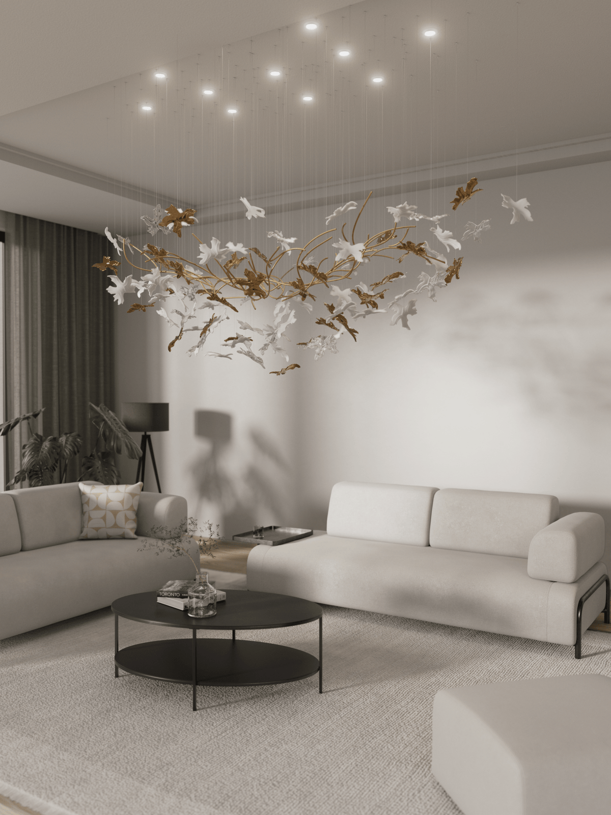 Arinan Floral Glass Chandelier