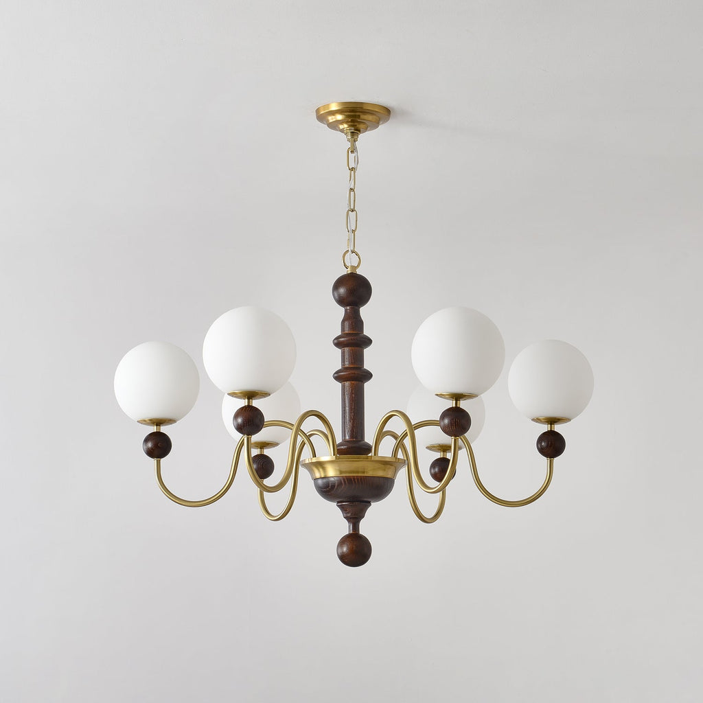 Aurora Chandelier Vintage Curved Sphere