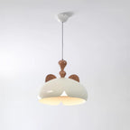 Cat Pendant Lamp Glossy Dome Wood Ears