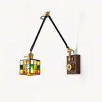 Tiffany  Mosaic Wall Lamp  Wood
