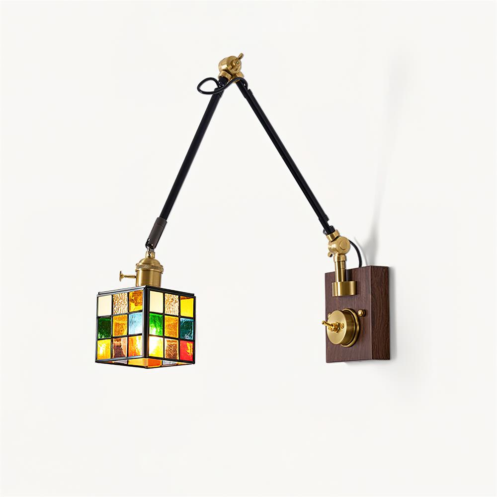 Tiffany  Mosaic Wall Lamp  Wood