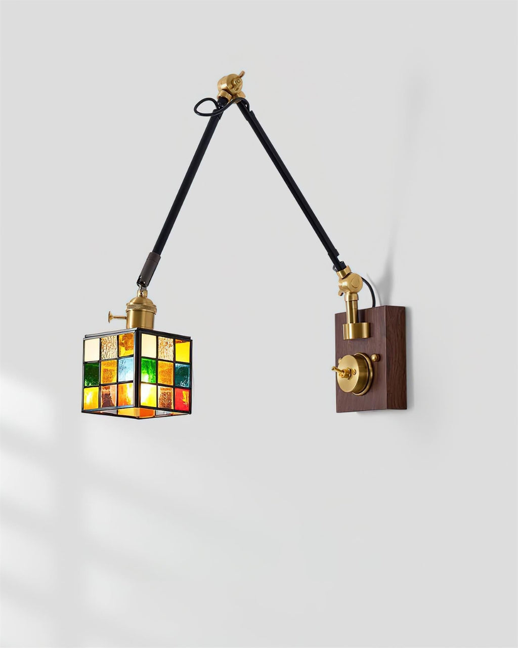 Tiffany  Mosaic Wall Lamp  Wood