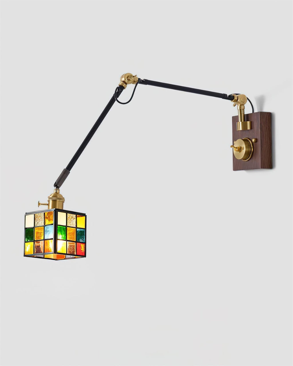 Tiffany  Mosaic Wall Lamp  Wood