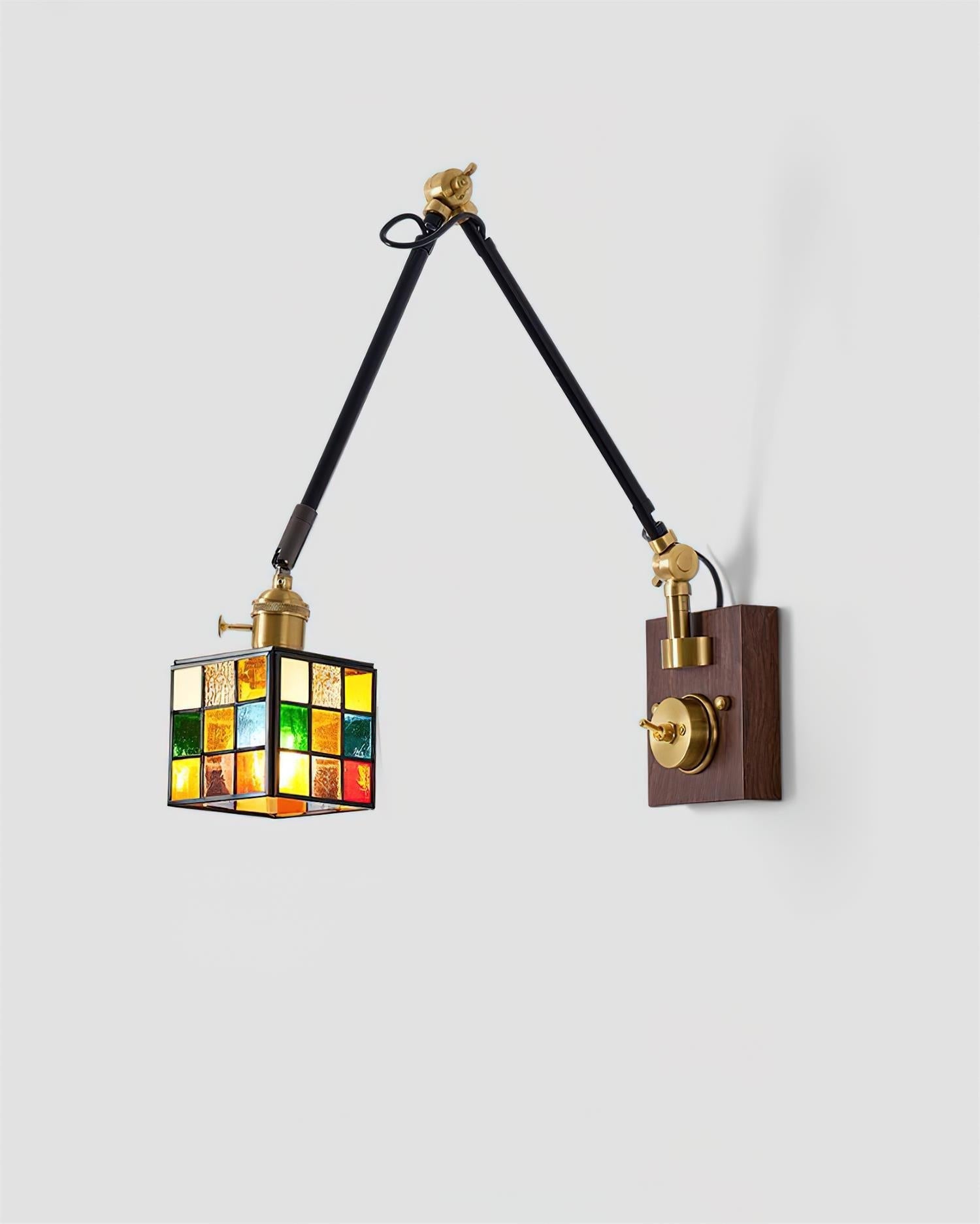 Tiffany  Mosaic Wall Lamp  Wood