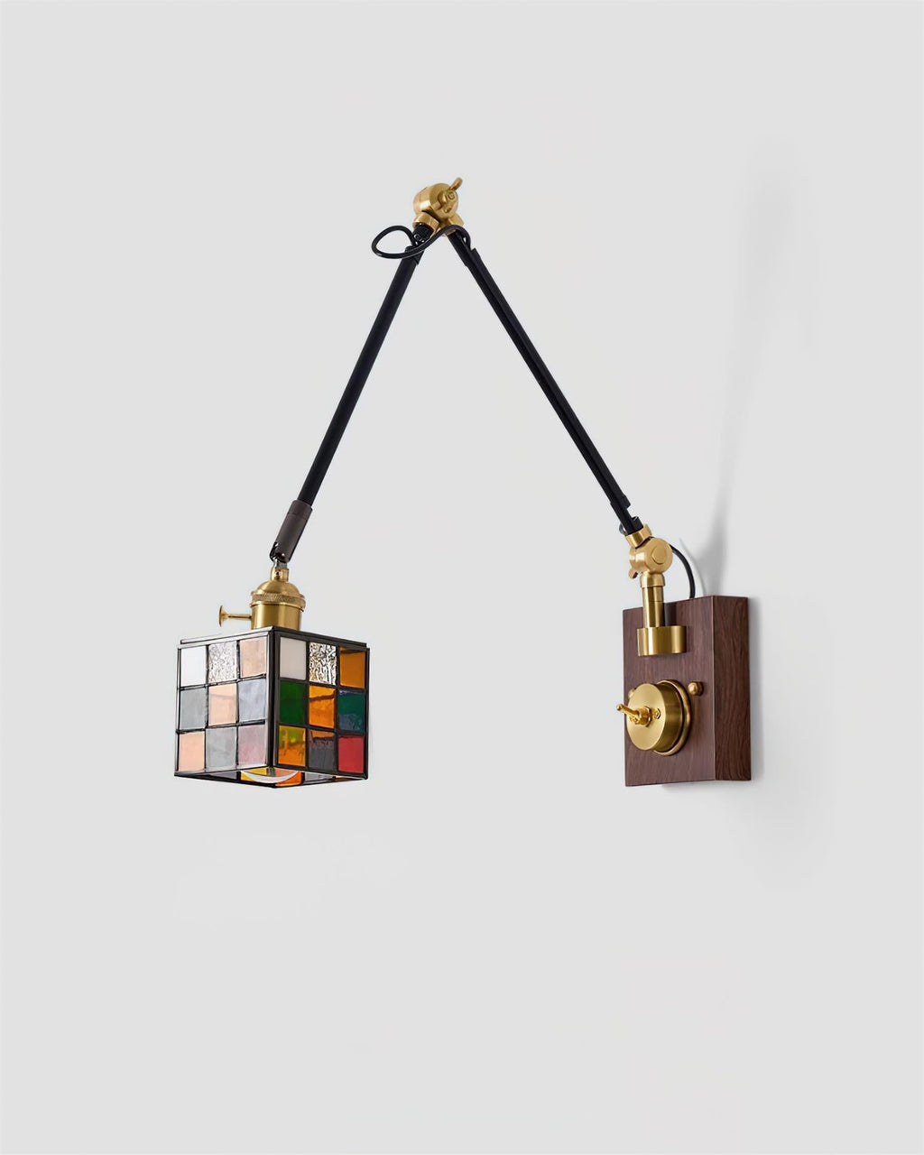 Tiffany  Mosaic Wall Lamp  Wood