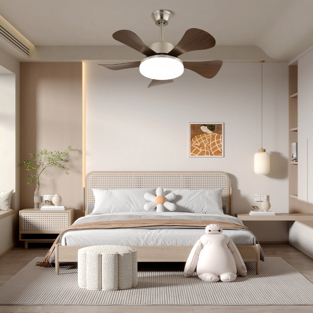 Aveline Modern Wood Ceiling Fan Light