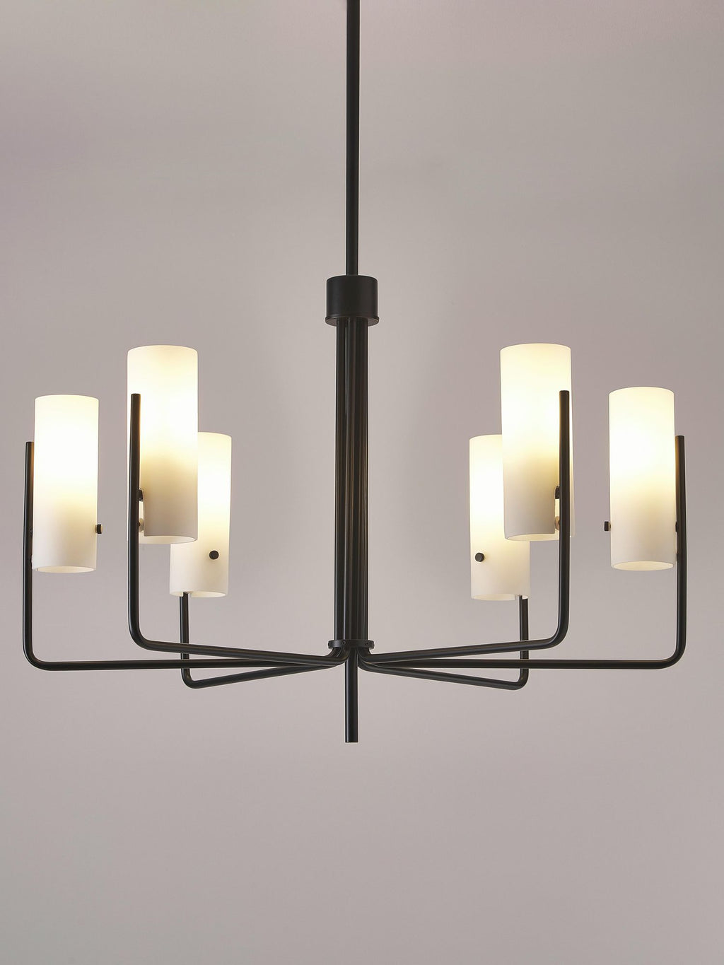 Ivraeus Vintage Industrial Brass Glass Chandelier