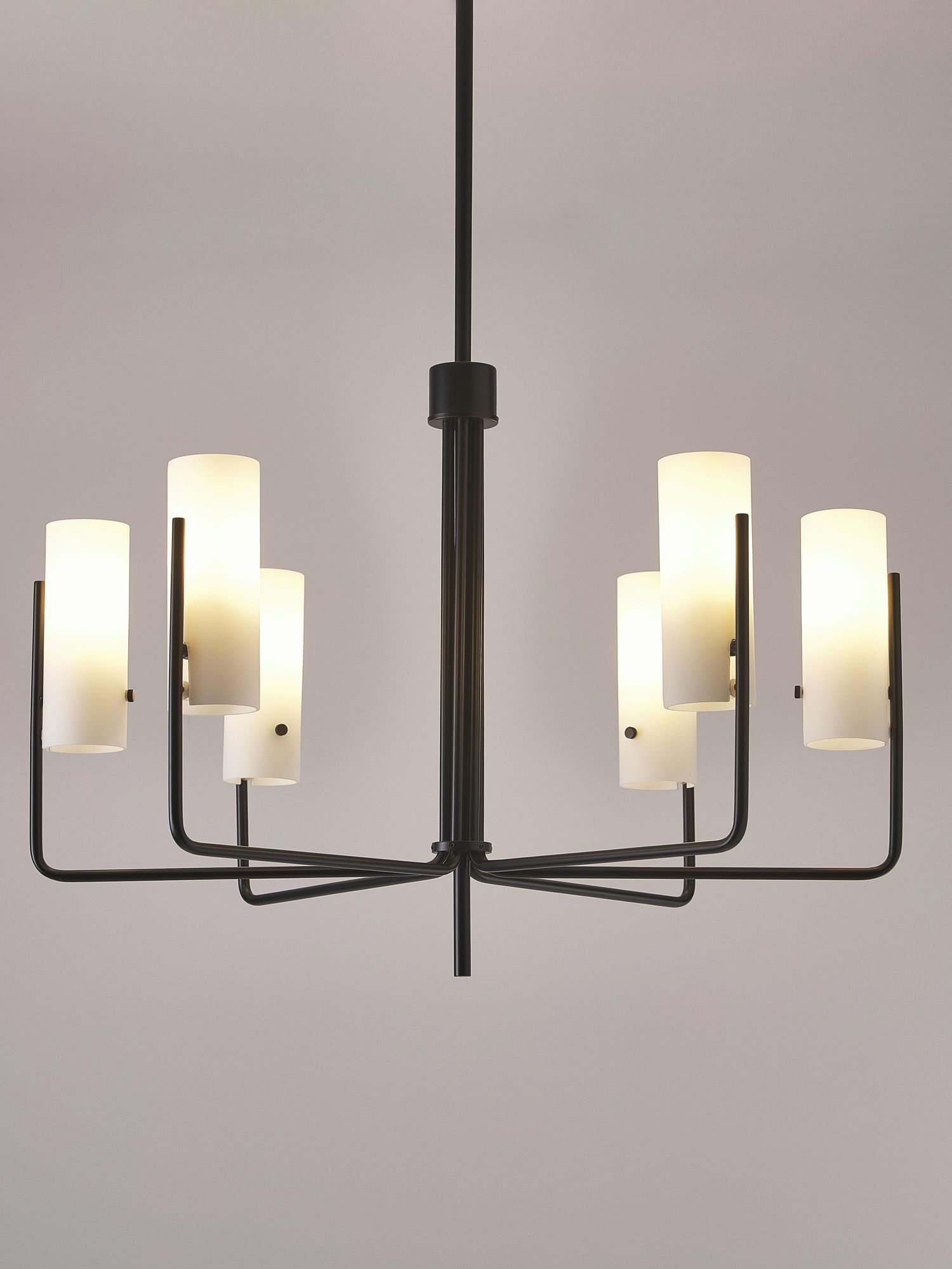 Ivraeus Vintage Industrial Brass Glass Chandelier
