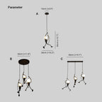 Mira Retro Modern Iron Man Pendant Light Living Room