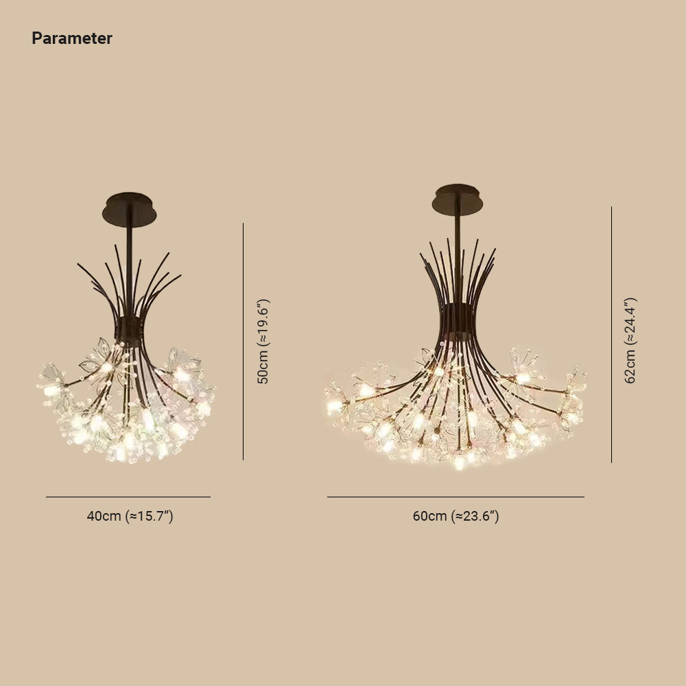 Arisha Modern Art Deco Crystal Sputnik Chandelier