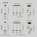 Arisha Modern Cluster Cylinder Glass Pendant Light