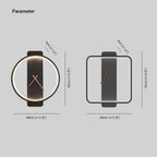 Valentina Arisha Square Clock & Acrylic Wall Lamp