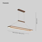 Arisha Modern Rectangular Pendant Light Coffee Dining Room