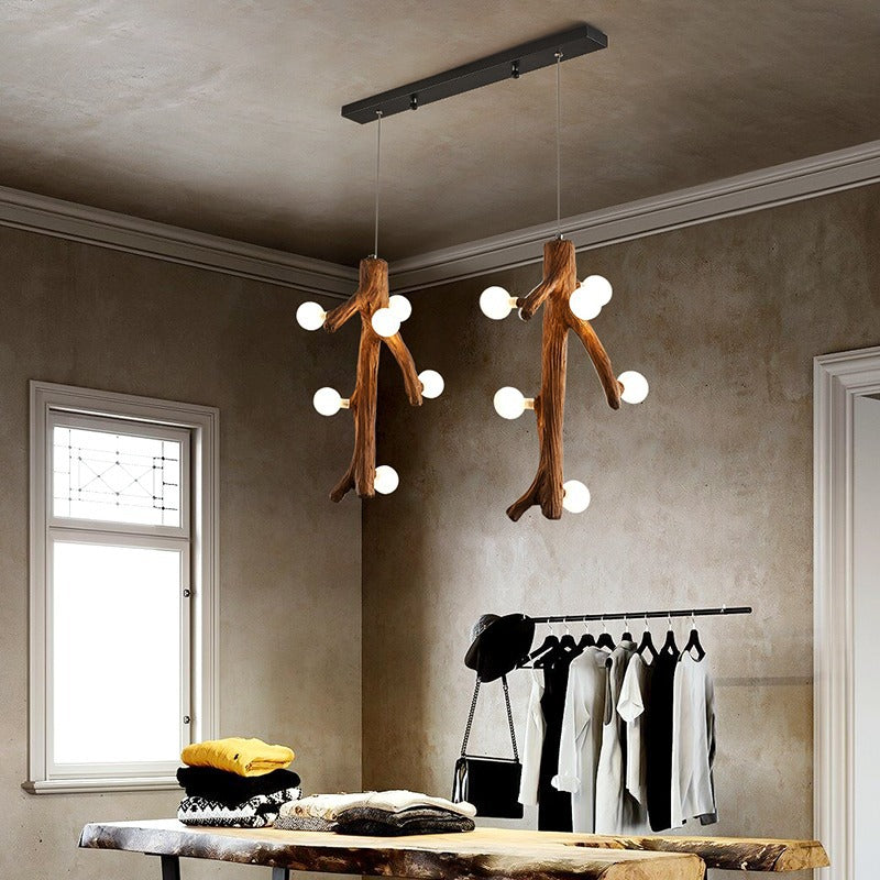 Epoch Nordic LED Chandelier Wood Living Dining Room Bedroom