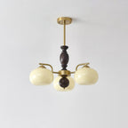 Aurora Chandelier Walnut Beige Orb