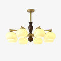 Aurora Chandelier Walnut Beige Orb