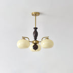 Aurora Chandelier Walnut Beige Orb