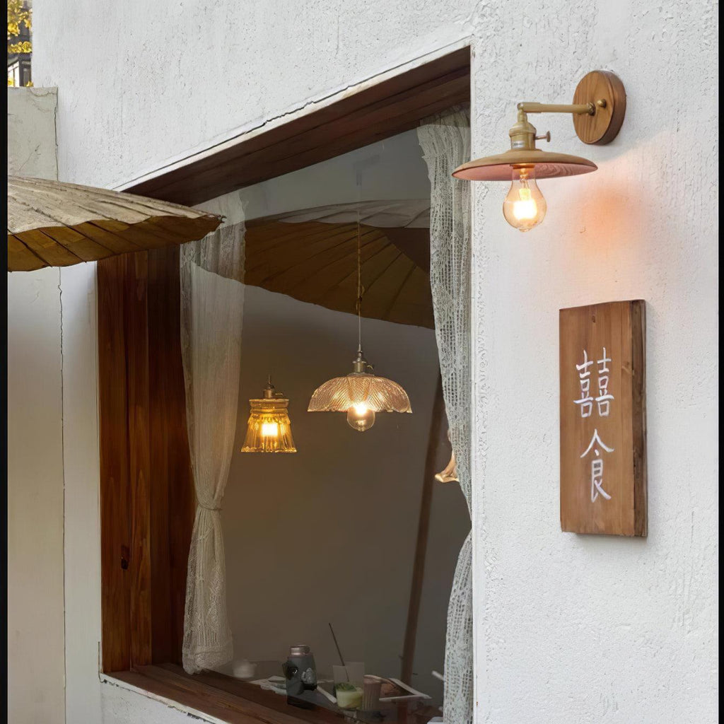 Arloxd Brass Rustic Wall Lamp
