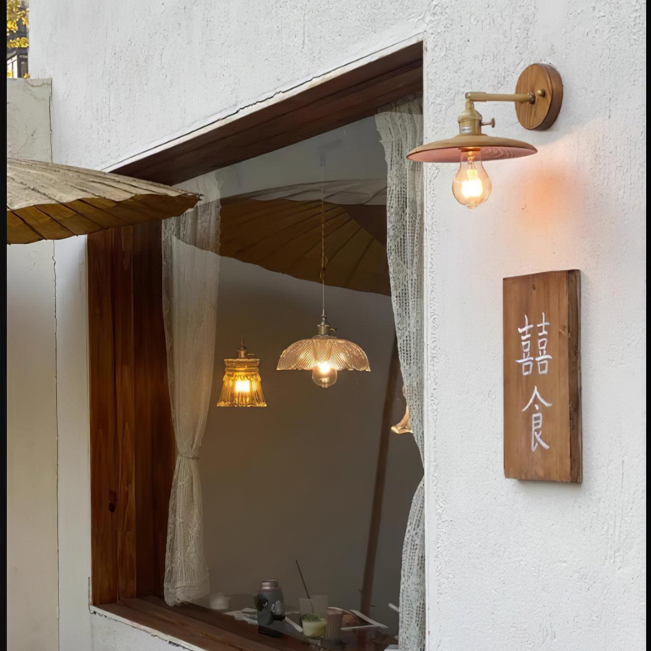 Arloxd Brass Rustic Wall Lamp