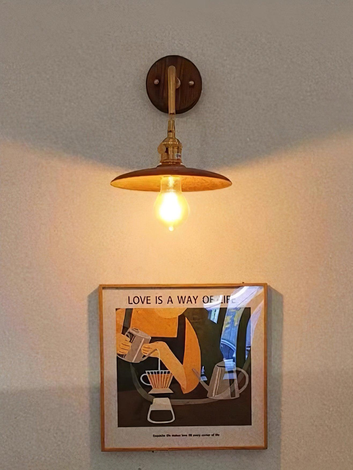 Arloxd Brass Rustic Wall Lamp