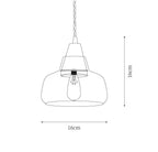 Walnut Glass Pendant Lamp
