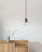 Walnut Glass Pendant Lamp