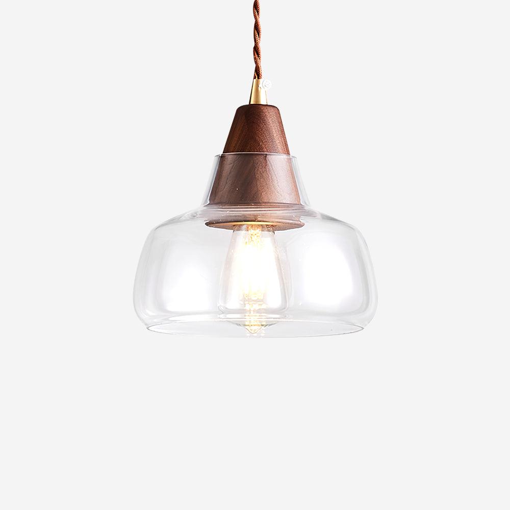 Walnut Glass Pendant Lamp
