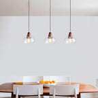 Walnut Glass Pendant Lamp