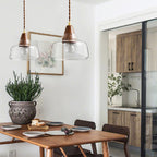 Walnut Glass Pendant Lamp