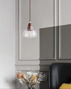 Walnut Glass Pendant Lamp
