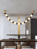Aurora Chandelier Walnut Bead Necklace