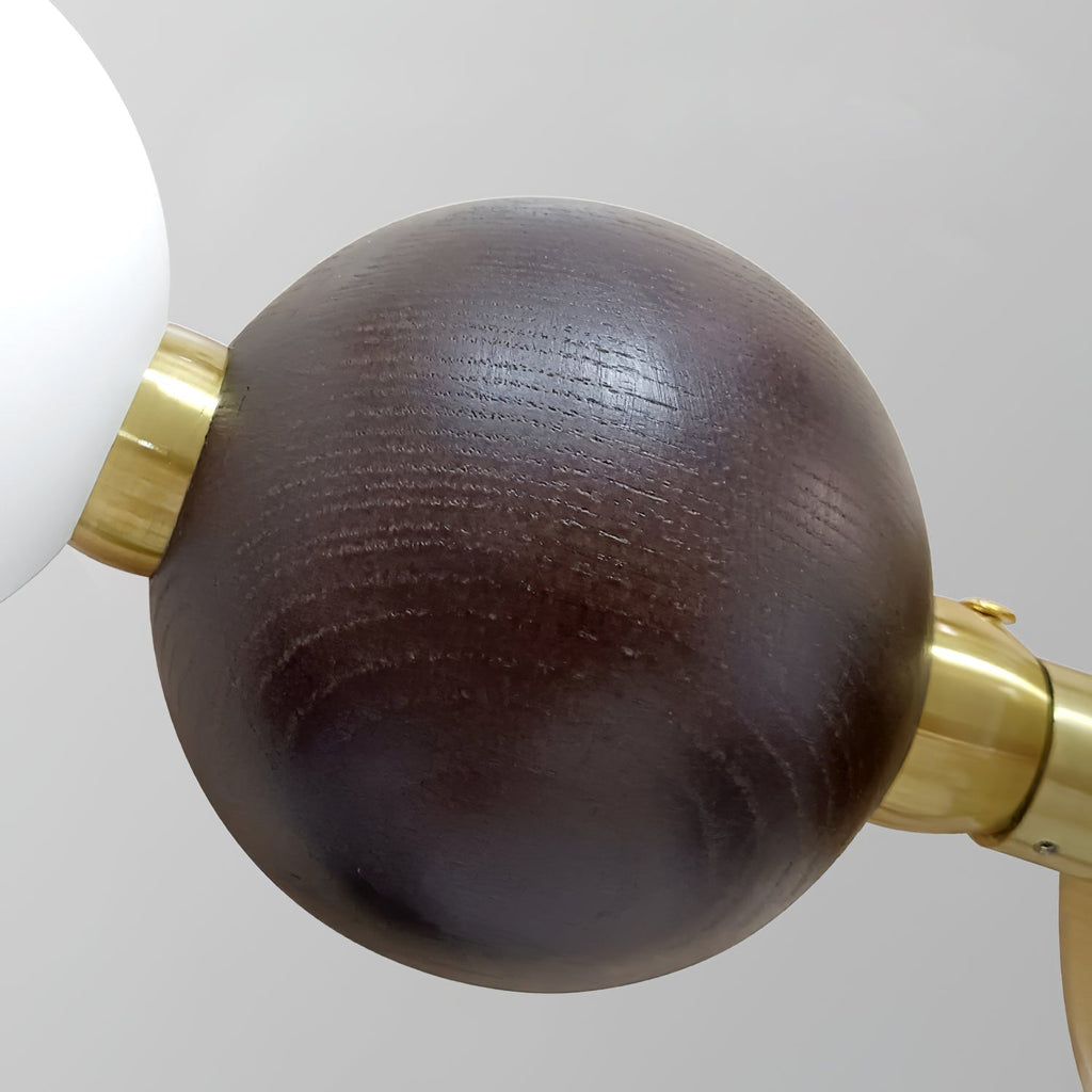 Aurora Chandelier Walnut Bead Necklace