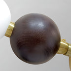 Aurora Chandelier Walnut Bead Necklace