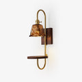 Altheus Nordic Art Shelf Walnut Wood Ceramics Sconce Wall lamp