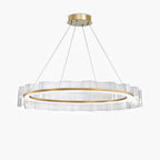Acoustic Postmodern Luxury Water Wave Glass Chandelier