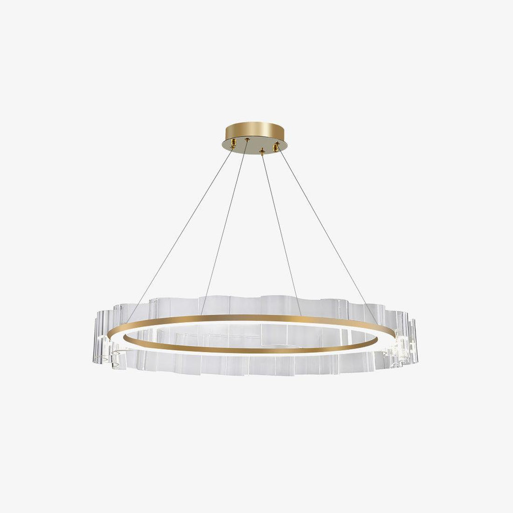 Acoustic Postmodern Luxury Water Wave Glass Chandelier