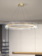 Acoustic Postmodern Luxury Water Wave Glass Chandelier