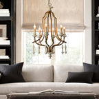 Arsoliel Vintage Luxury Wood Chandelier