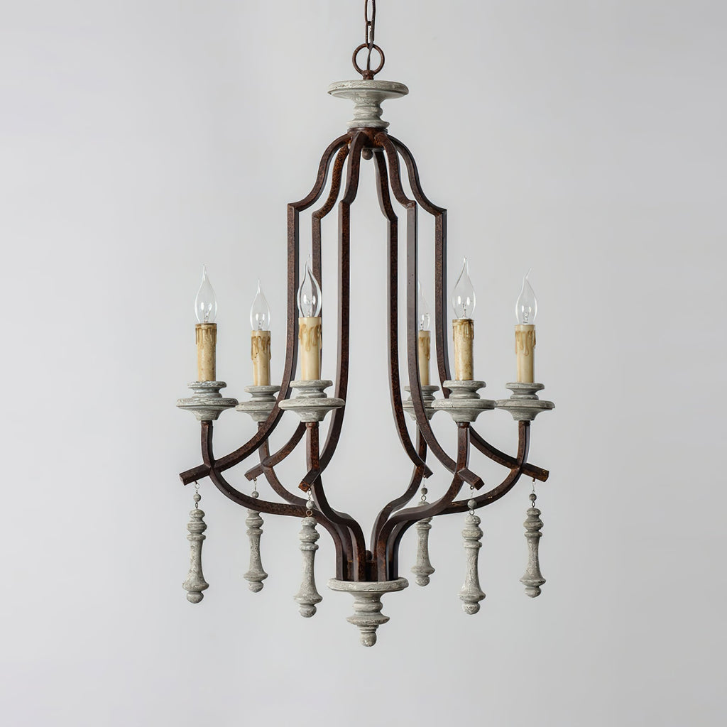 Arsoliel Vintage Luxury Wood Chandelier