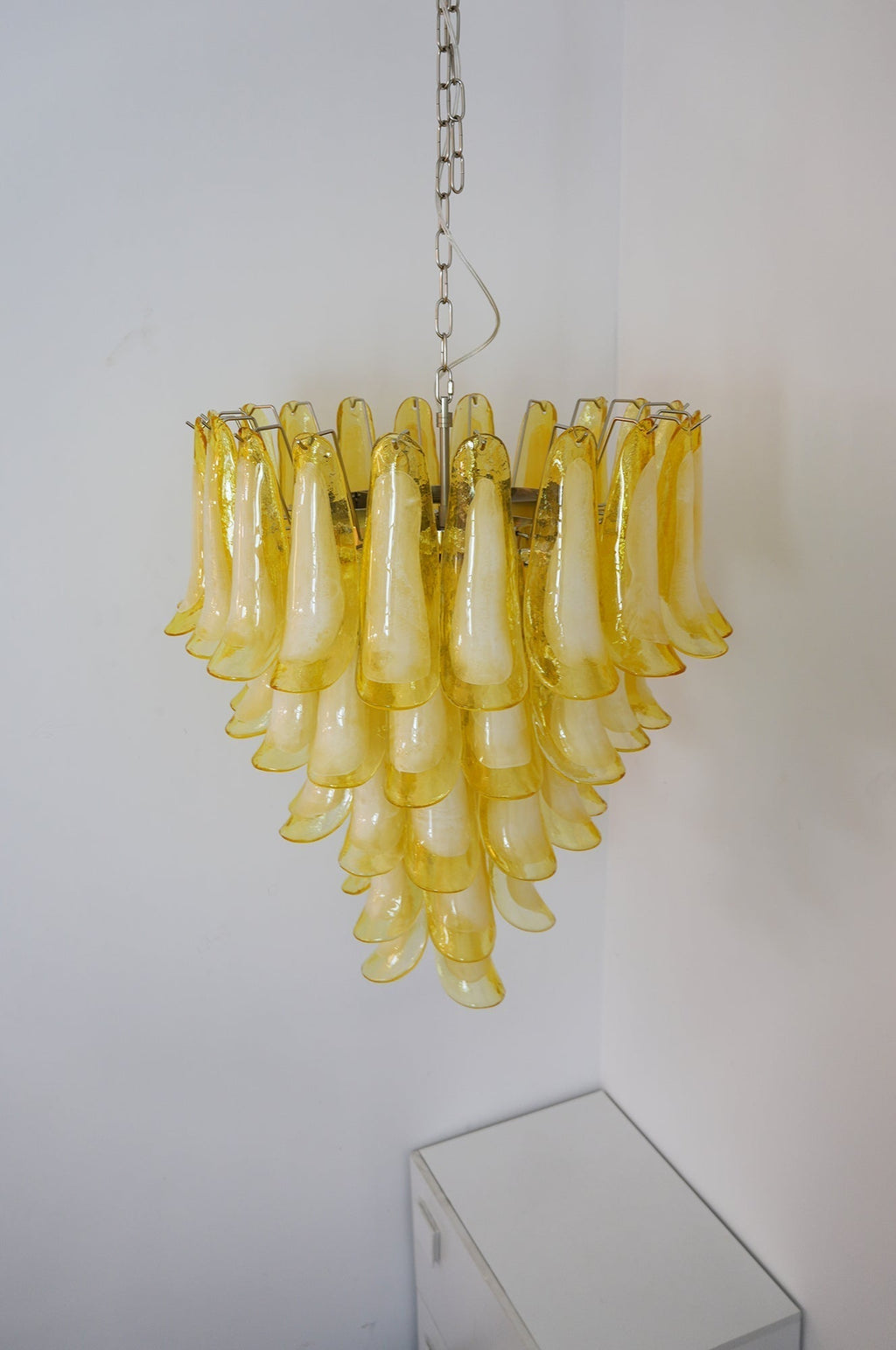 Aurora Chandelier Murano Glass Petal Wave