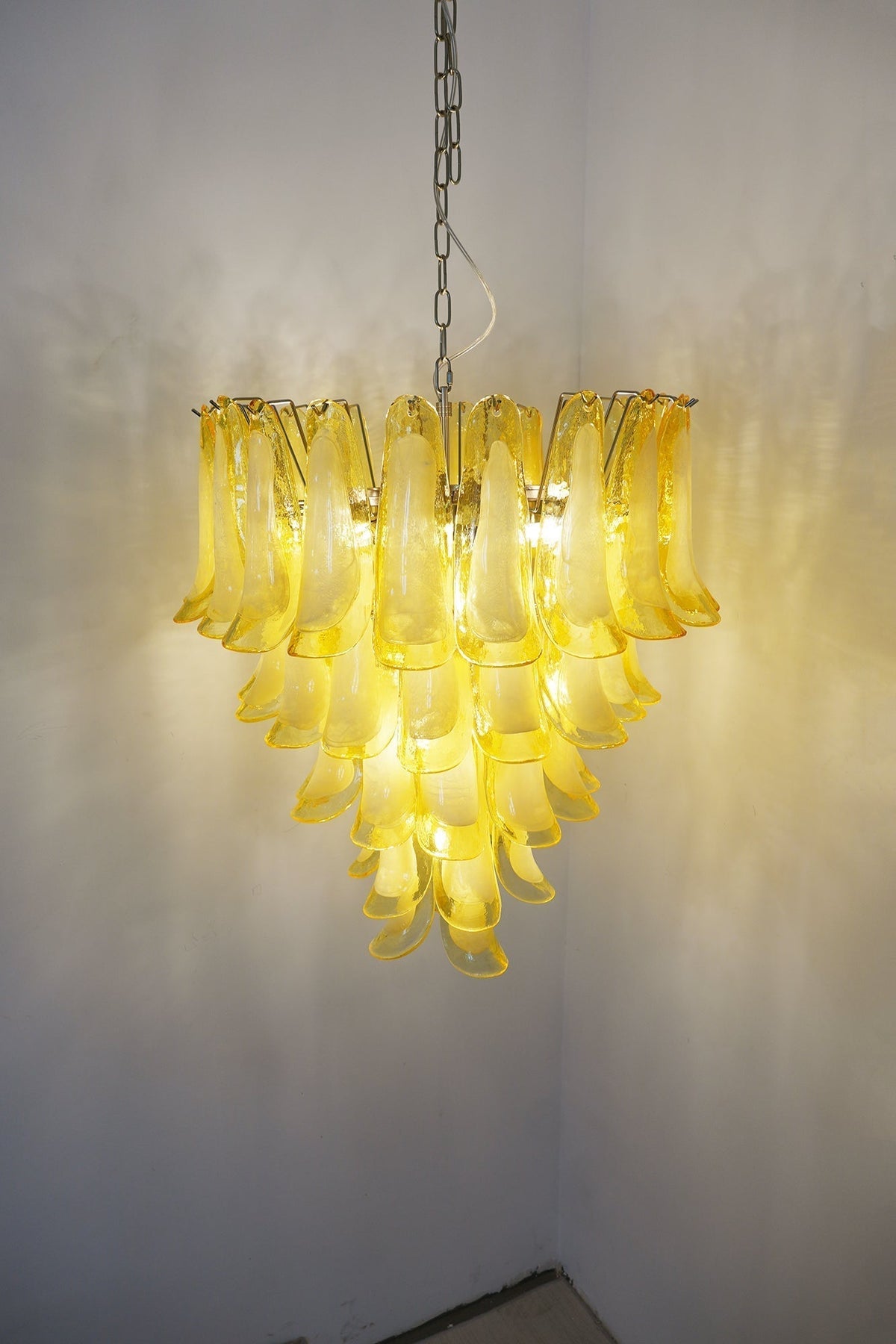 Aurora Chandelier Murano Glass Petal Wave