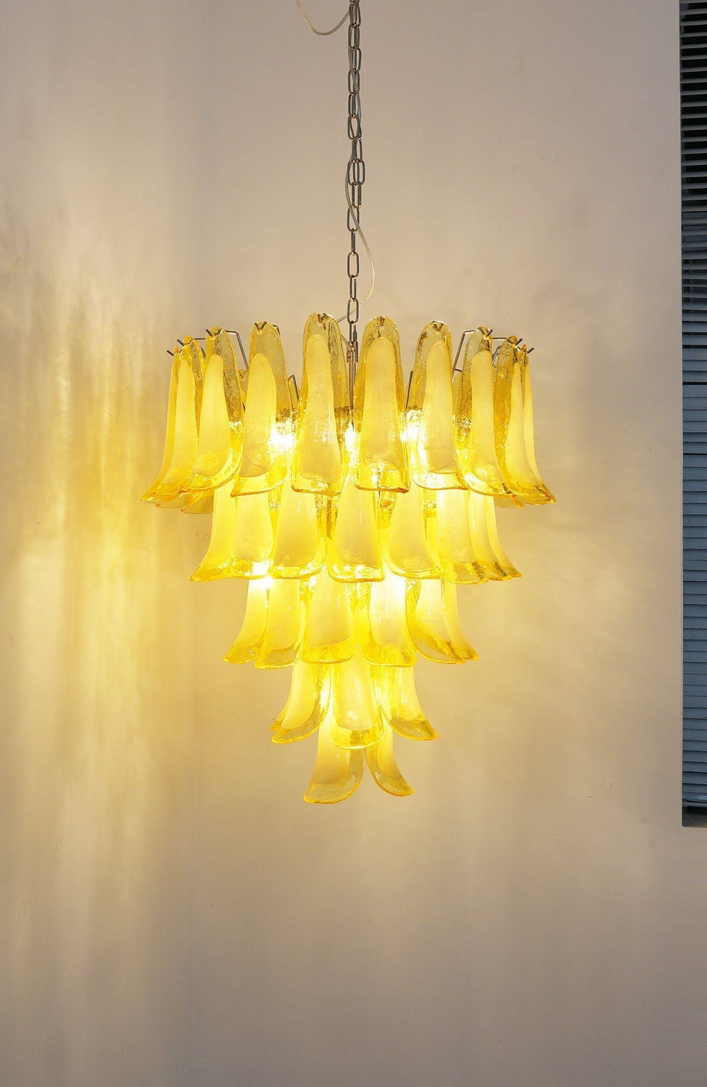 Aurora Chandelier Murano Glass Petal Wave