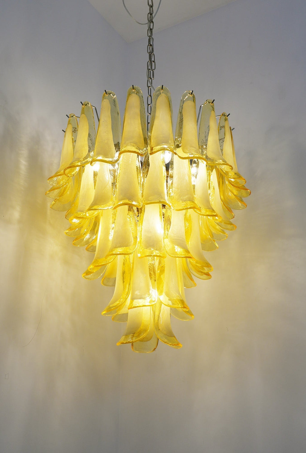 Aurora Chandelier Murano Glass Petal Wave