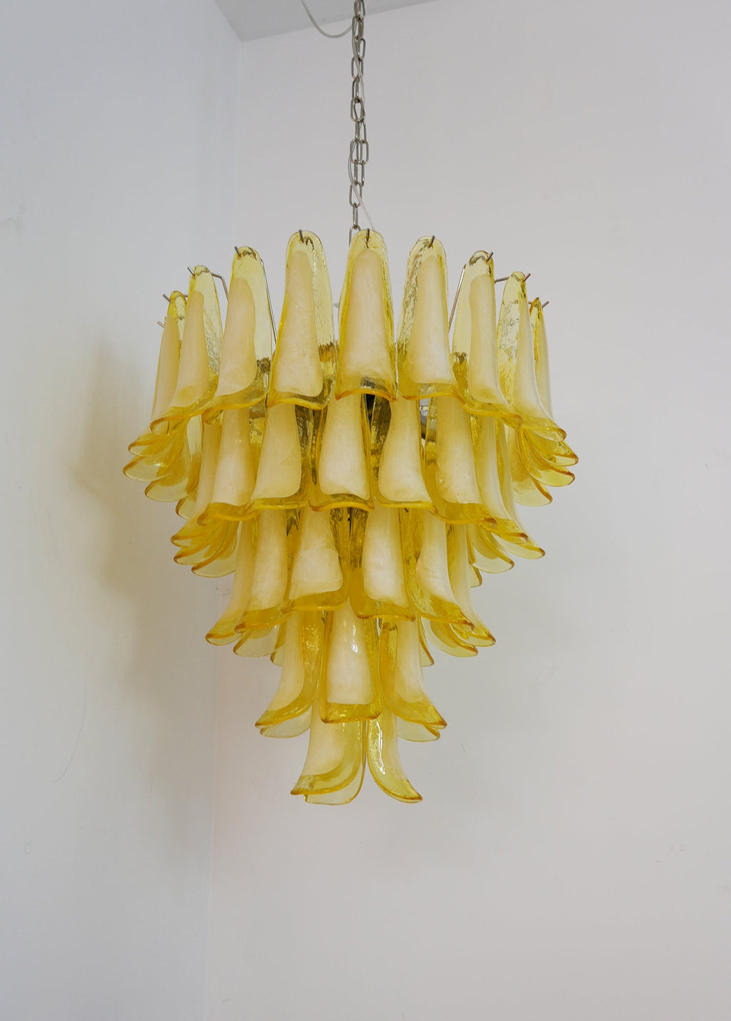 Aurora Chandelier Murano Glass Petal Wave