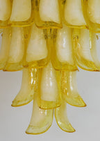 Aurora Chandelier Murano Glass Petal Wave