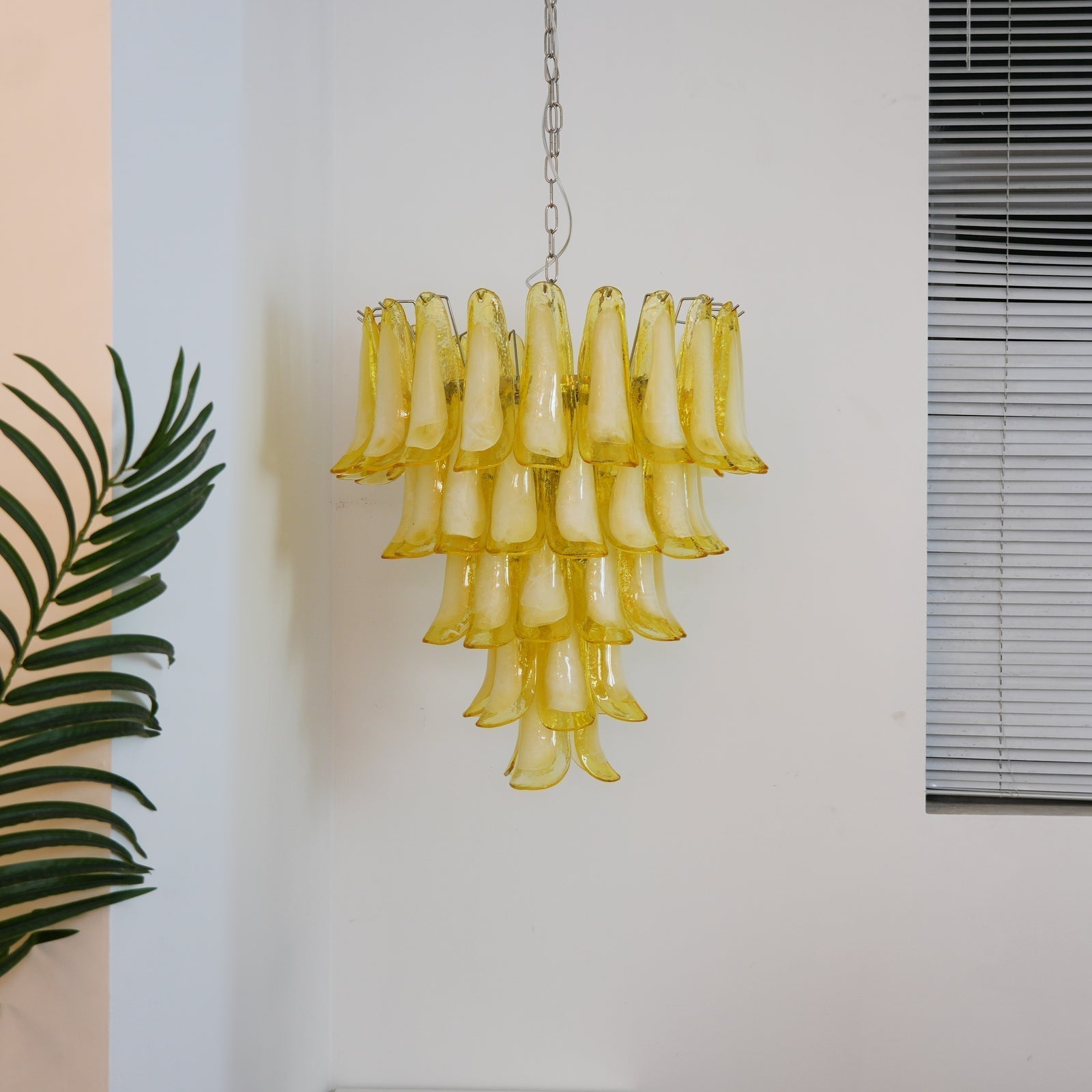 Aurora Chandelier Murano Glass Petal Wave