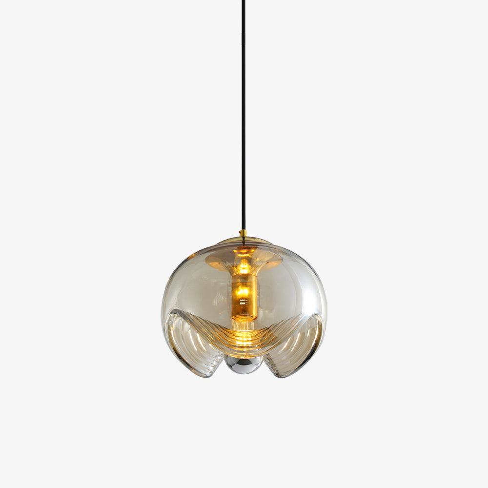 Solara Pendant Lamp Glass Wave Mid Century Vintage