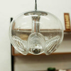 Solara Pendant Lamp Glass Wave Mid Century Vintage